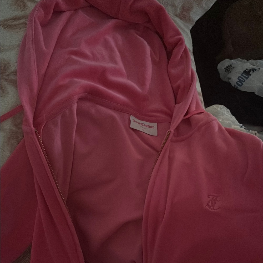 Juicy Couture Vibrant Pink Velour Jacket
